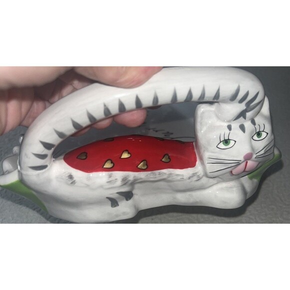 Karen Rossi for Silvestri Dolomite Cat Serving Tray Kitty Hearts RARE! NWT - Picture 6 of 13